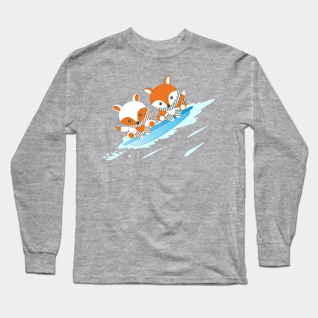 Skiing Long Sleeve T-Shirt by HK Chik